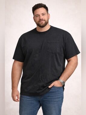 Fruit of The Loom Black T-Shirt Size 3XL